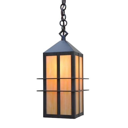 Arroyo Craftsman 7" Bexley Pendant, Antique Copper, Off White Glass BEH-7OF-AC